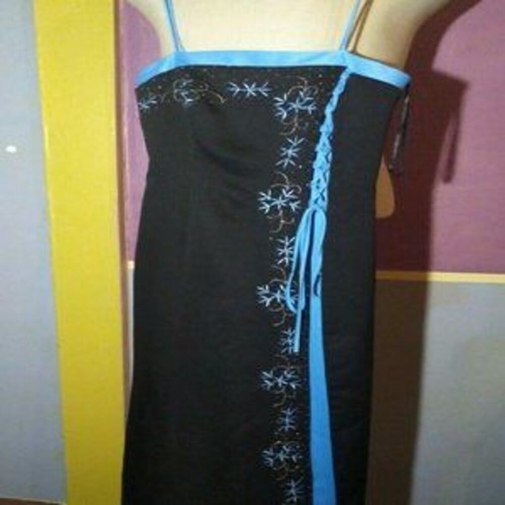 Masquerade Formal Dress Black/Blue Size 5/6 EUC